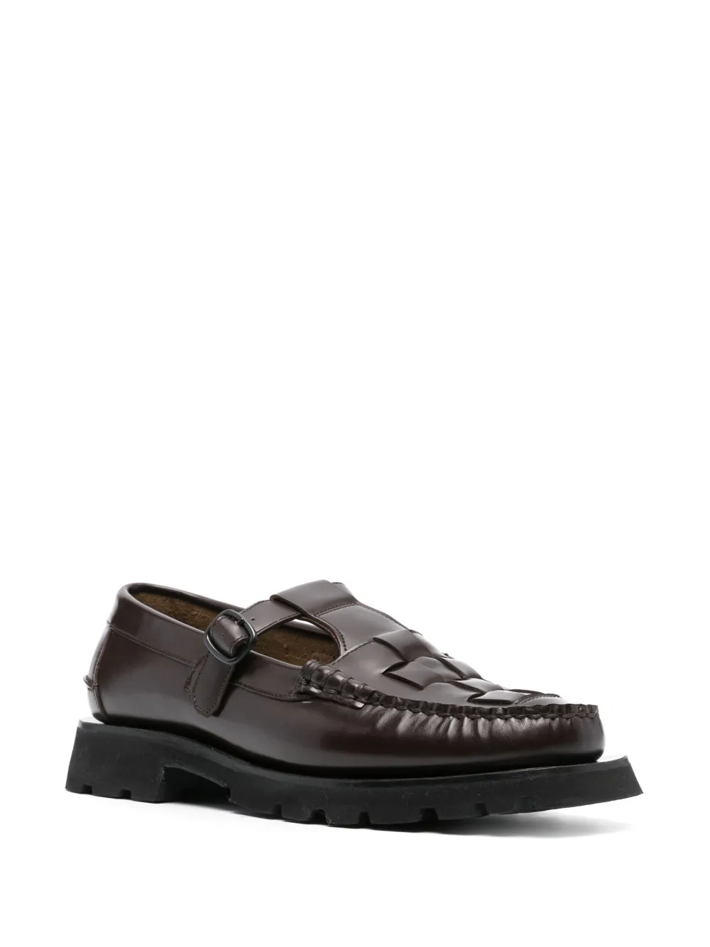 Hereu Soller interwoven-design leather loafers - Bruin