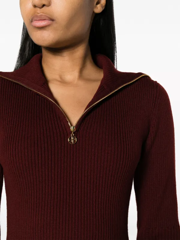 Patou リブニット ミニドレス | レッド | FARFETCH JP