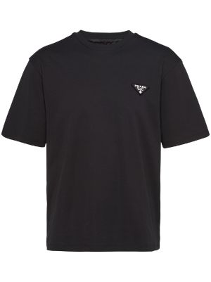 Vintage Prada Black T-shirt With Red Logo Shirt Size S 