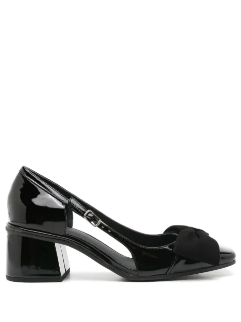 Sarah Chofakian Balé 45mm bow-embellished patent leather pumps