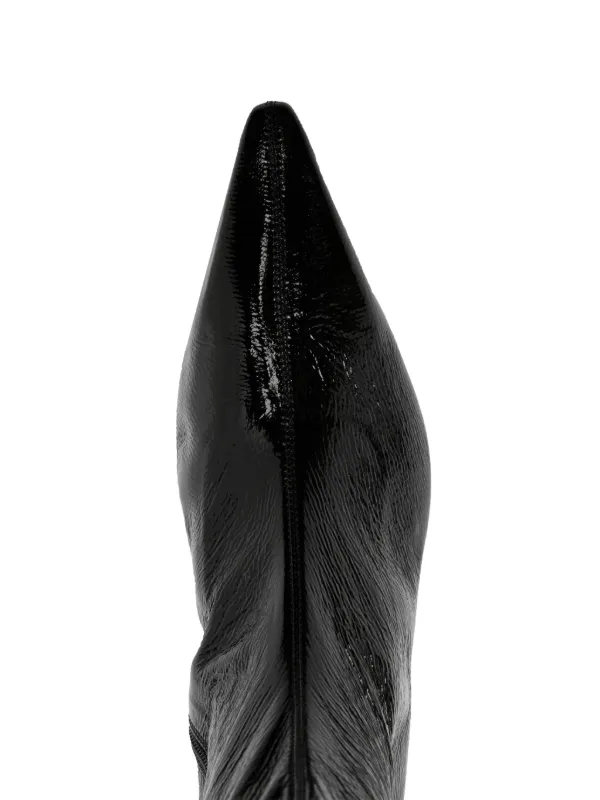 Courrèges Scuba Vinyl 30mm Leather Boots | Preto | FARFETCH BR