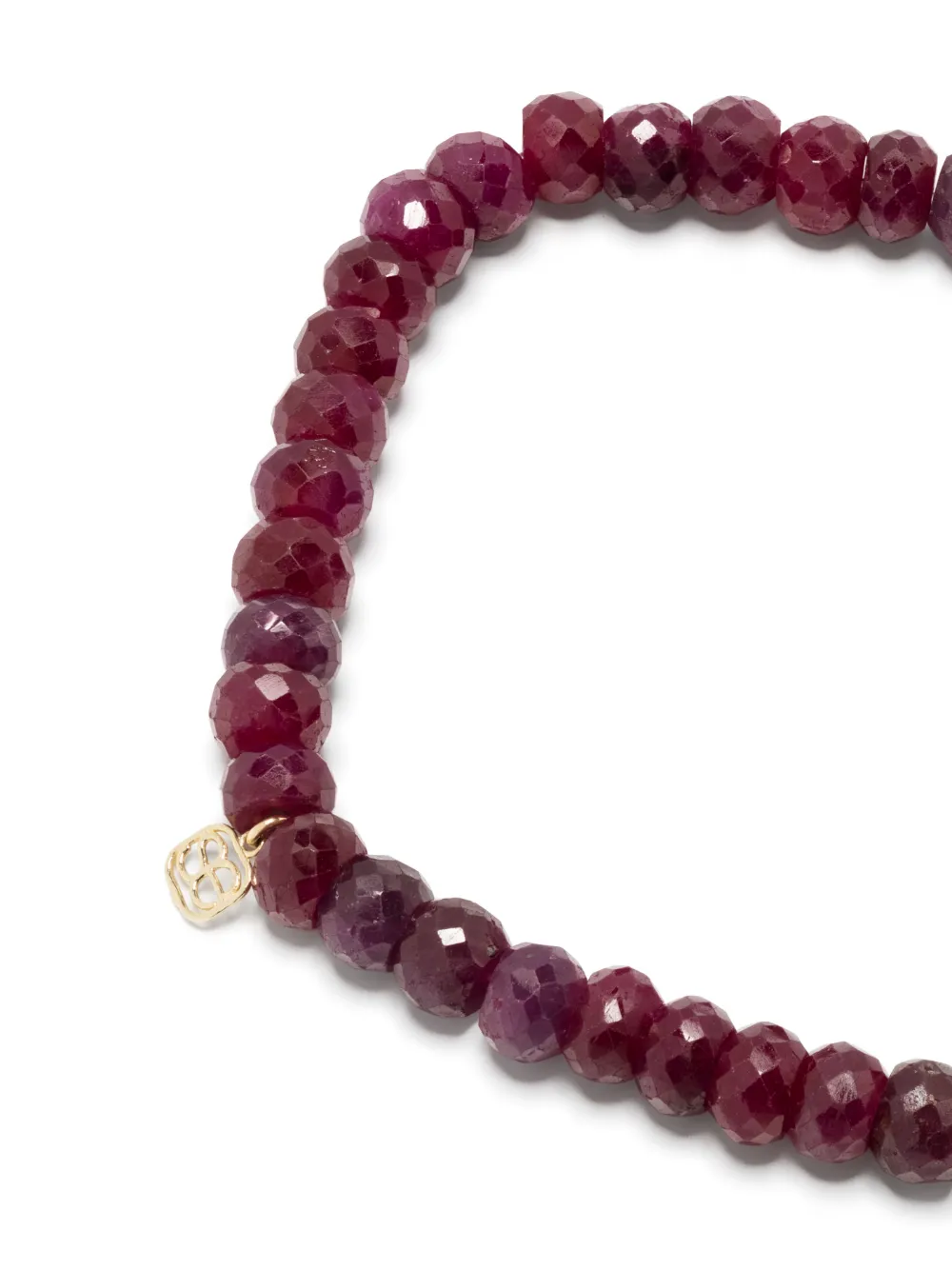 Sydney Evan 14kt Yellow Gold Ruby Hamsa Bracelet In 紫色