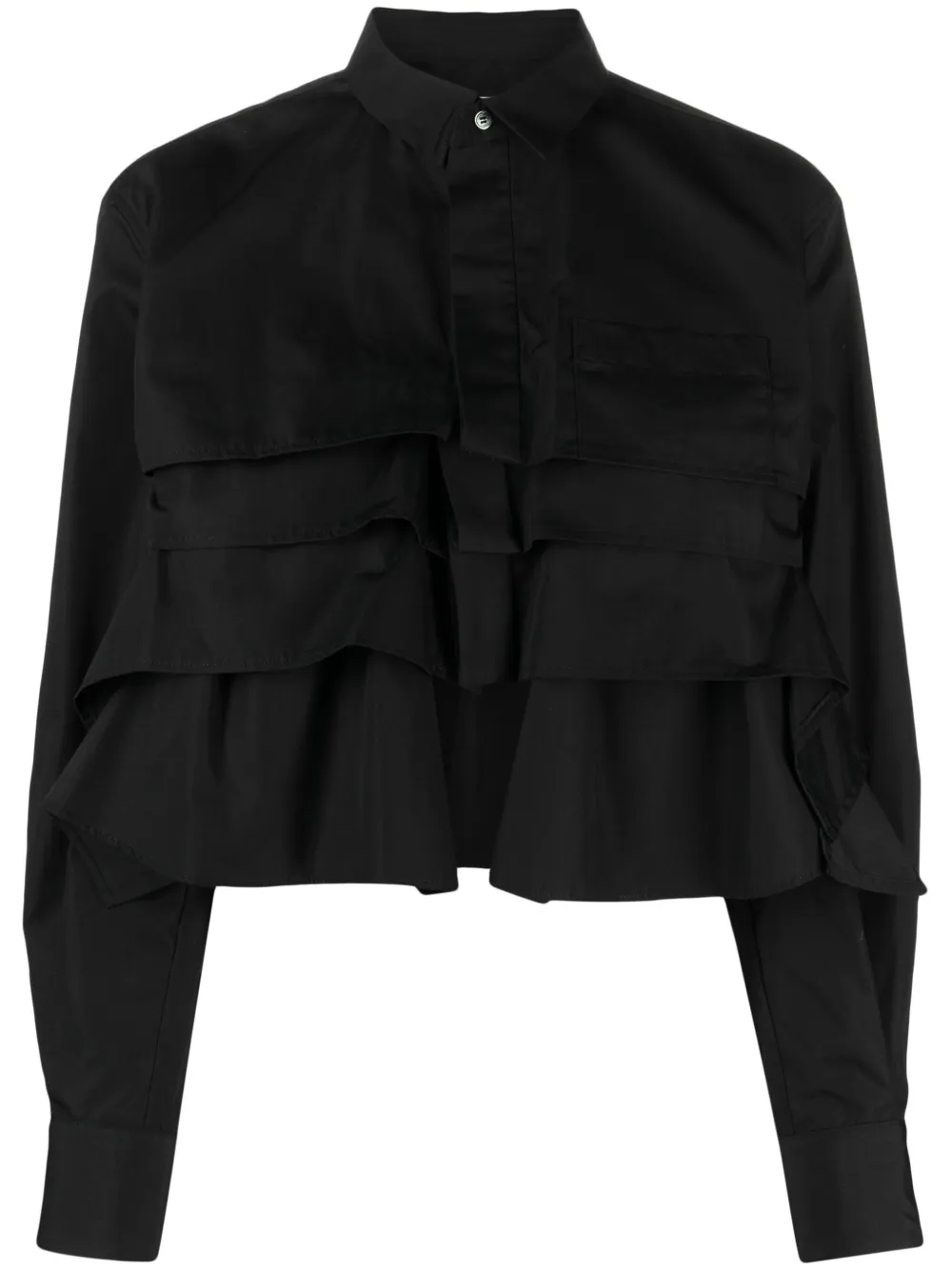 Sacai Gelaagde blouse Zwart