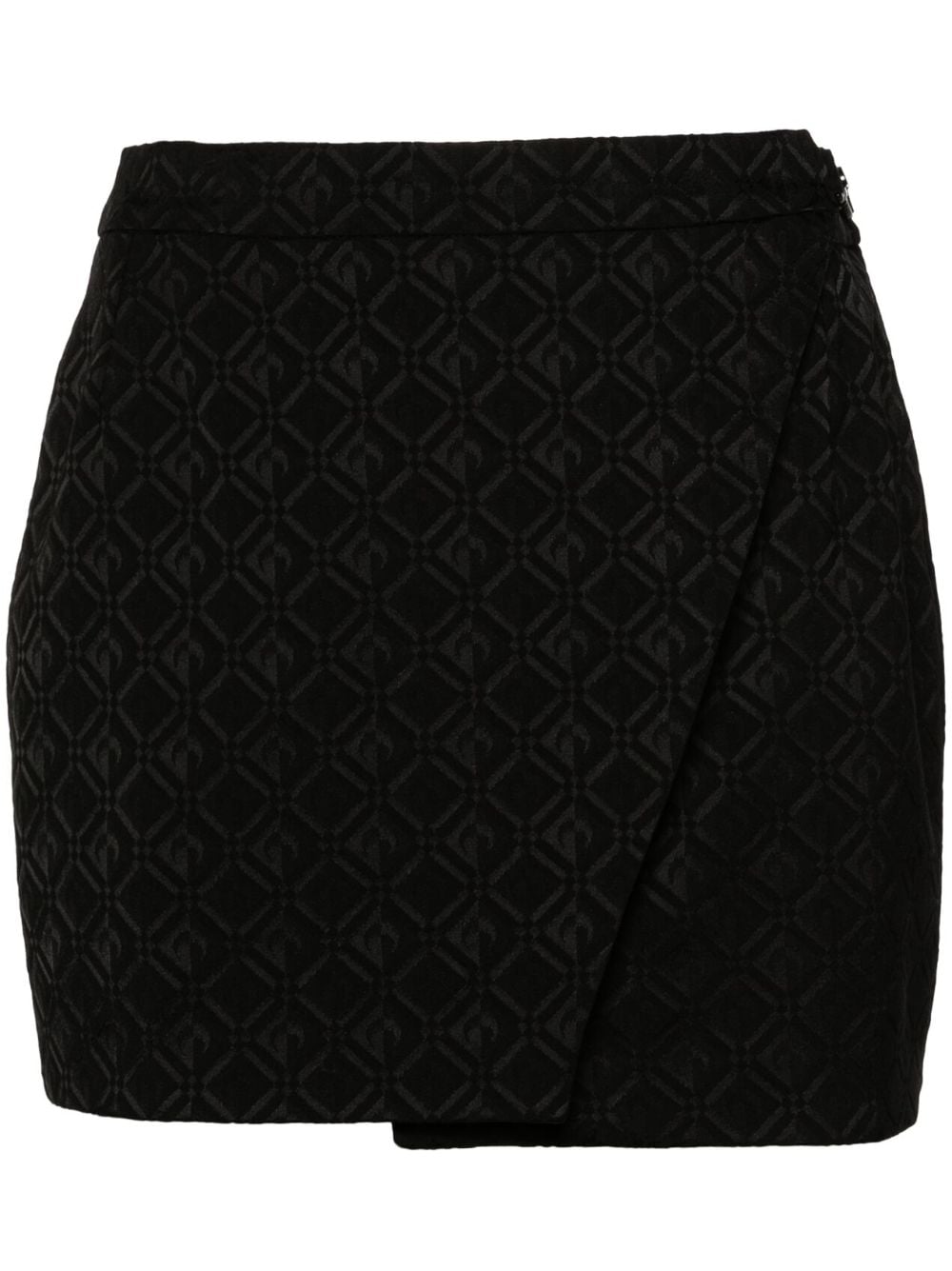 Shop Marine Serre Moon Diamont Jacquard Miniskirt In Black