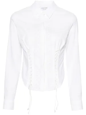 Vivienne Westwood Cut-off Heart Cropped Shirt | White | FARFETCH