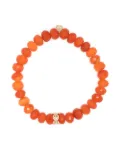 Sydney Evan 14kt yellow gold Pure Happy carnelian bracelet - Orange