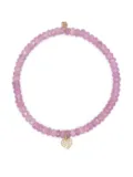 Sydney Evan 14kt yellow gold sapphire beaded bracelet - Pink