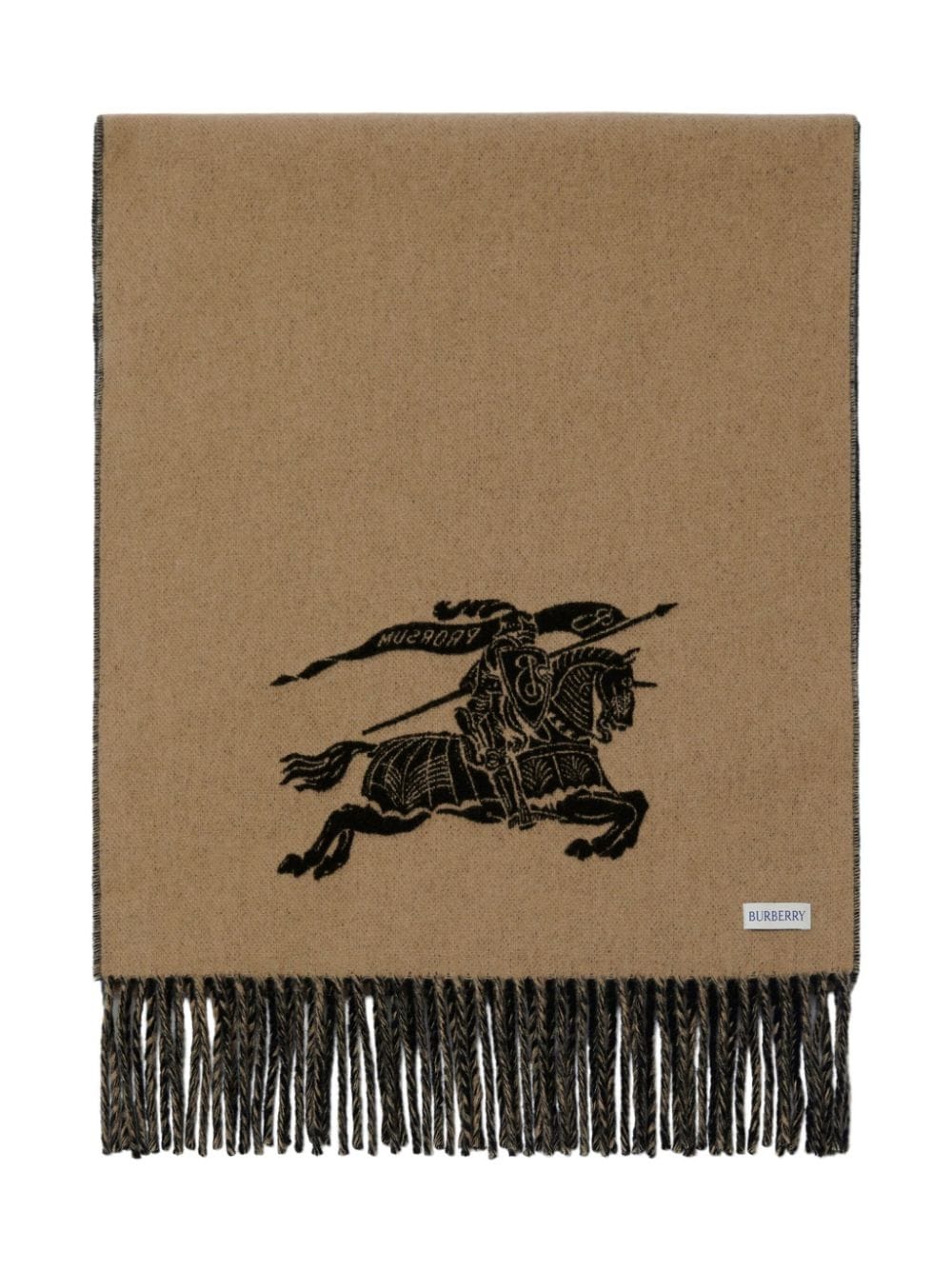 Shop Burberry Two-tone Cashmere Scarf In Black