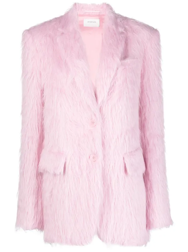 Fur hot sale blazer jacket