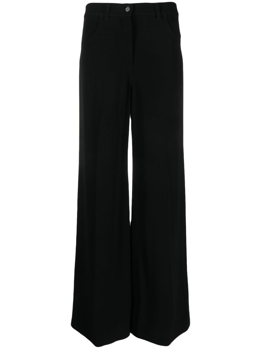 Aspesi Wide-leg Tailored Trousers In Black