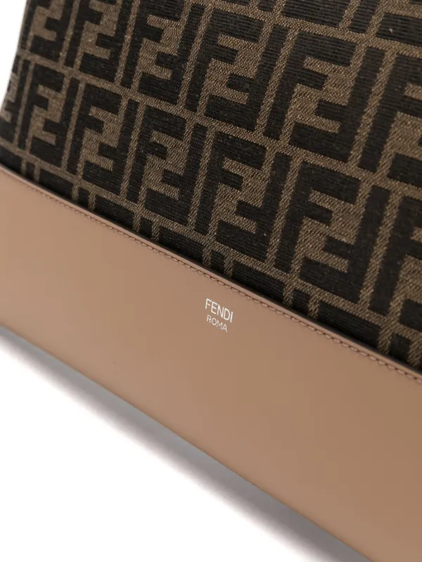 FENDI FF-jacquard Clutch Bag | Brown | FARFETCH