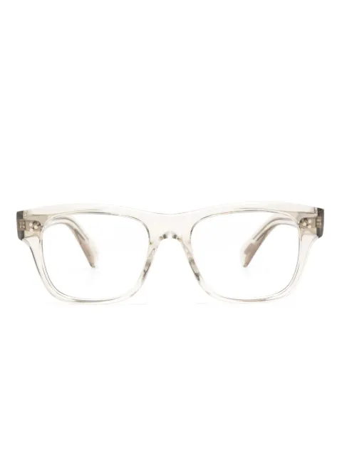 Oliver Peoples fyrkantiga solglasögon med transparent design