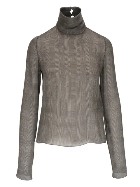Saint Laurent checked blouse