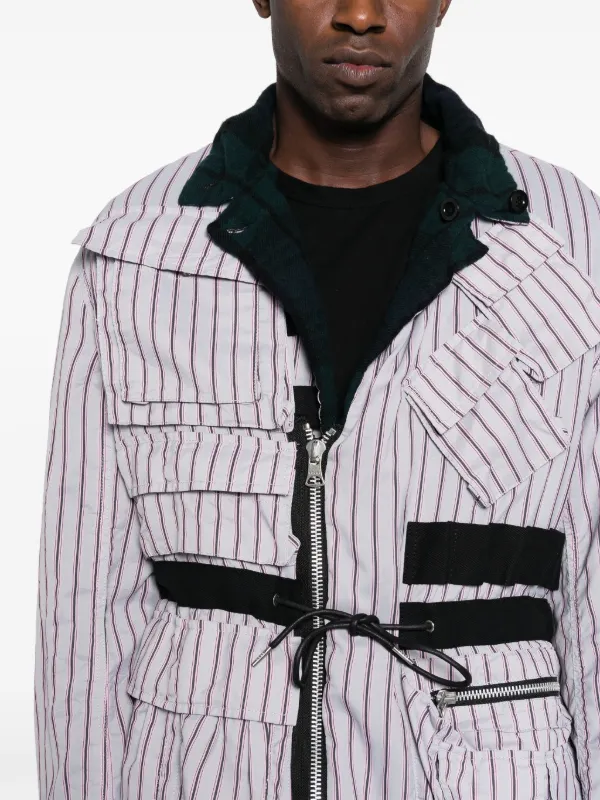 Sacai Checked Reversible Wool Jacket - Farfetch