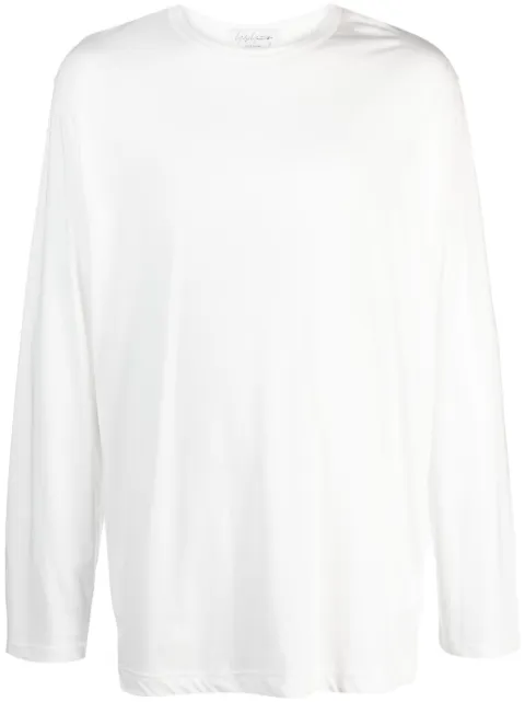 Yohji Yamamoto drop-shoulder long-sleeved cotton T-shirt