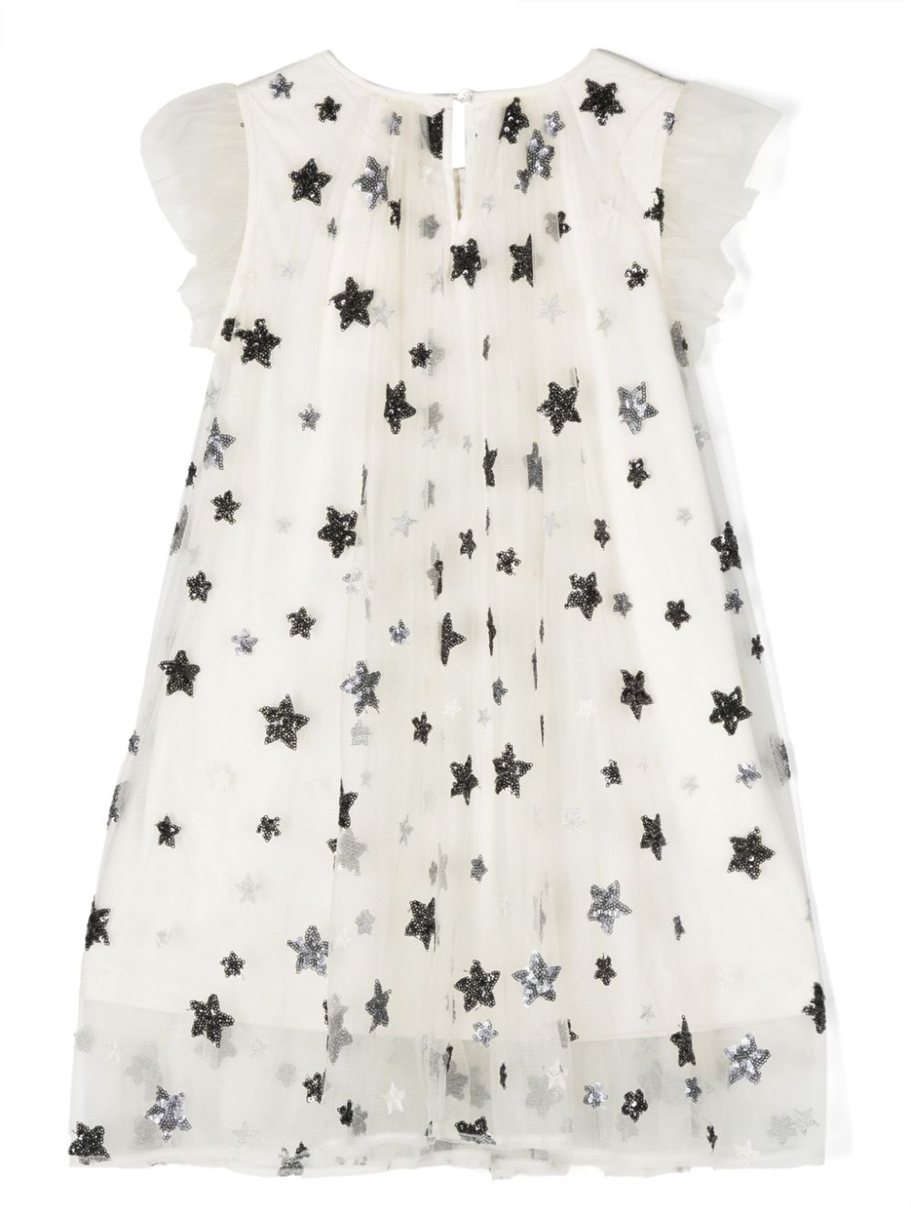 TWINSET Kids semi-sheer sequin-embellished dress - Beige