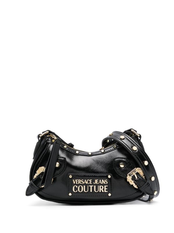 VERSACE JEANS COUTURE ショルダーバッグ ブラック スタッズ