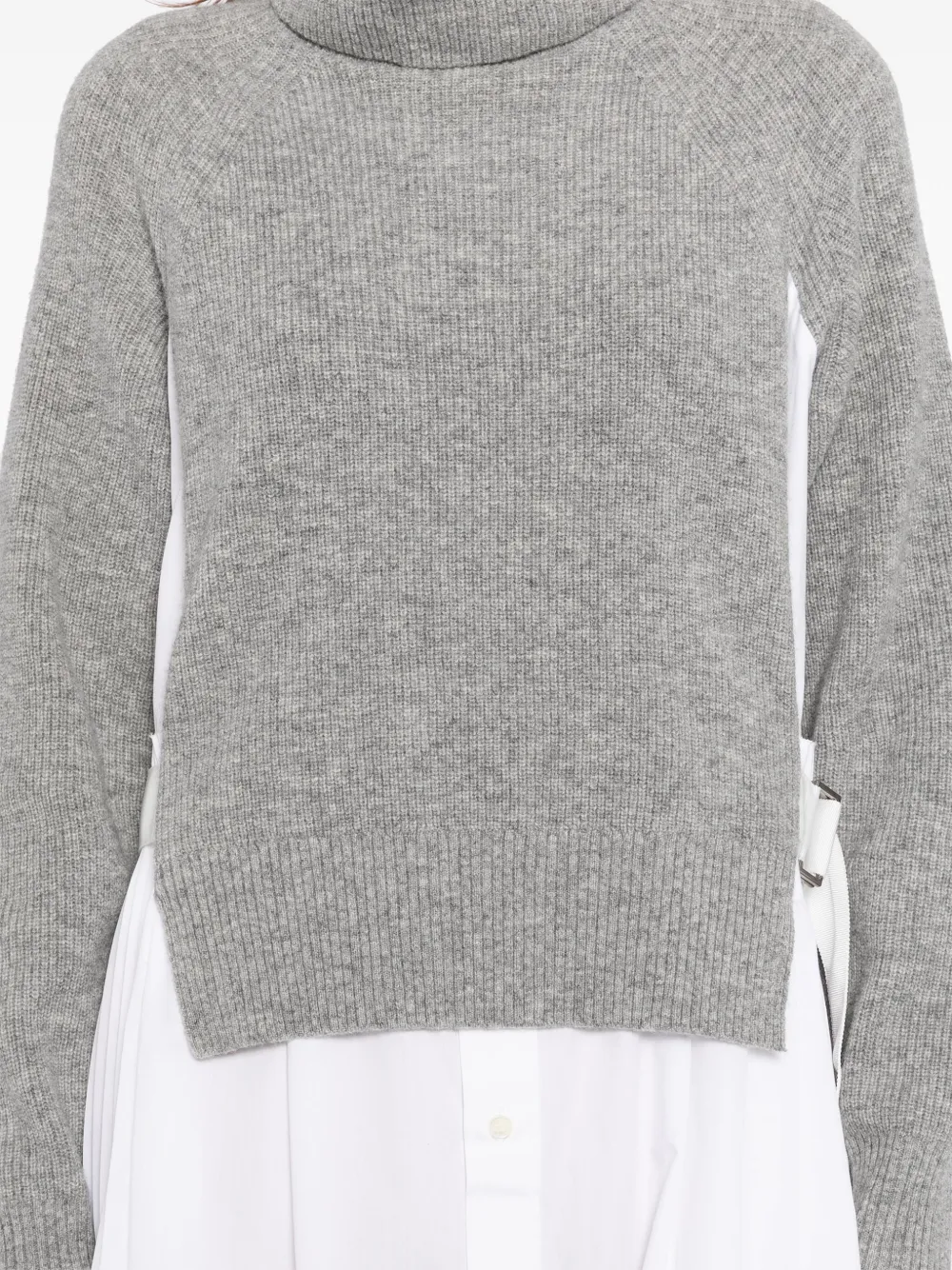 sacai Jurk met col Grijs