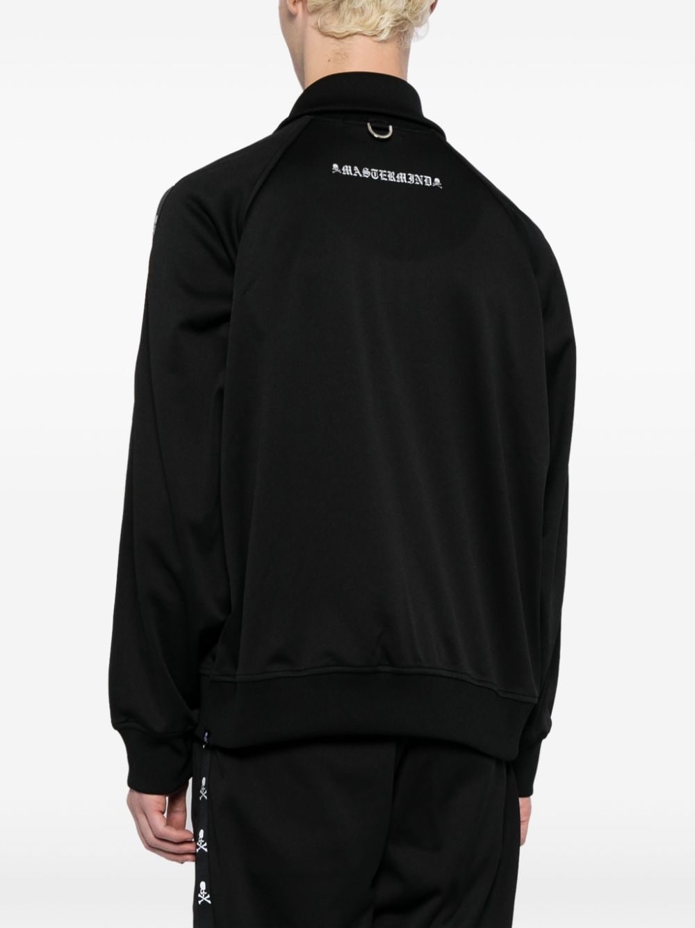 Shop Mastermind Japan Logo-tape Panelled Jacket In Black