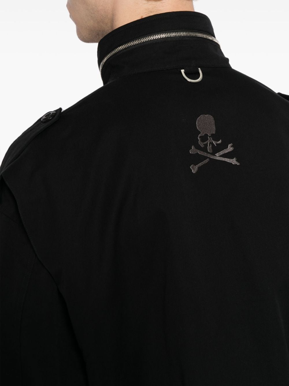 Shop Mastermind Japan Logo-print Zip-detail Jacket In Black