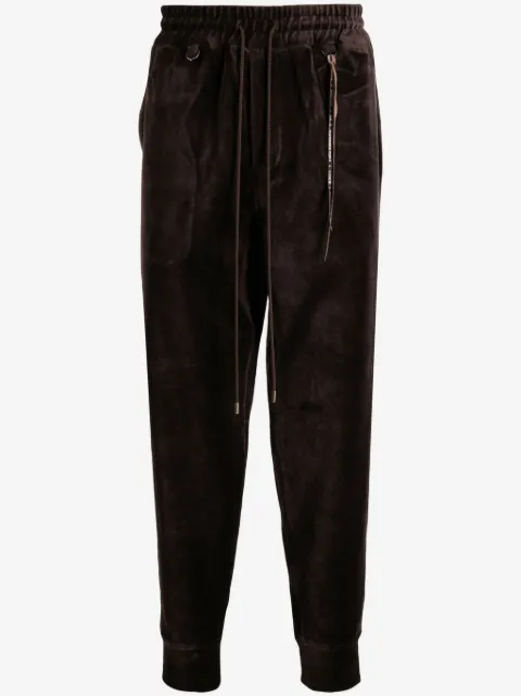 Mastermind World tapered velour track pants