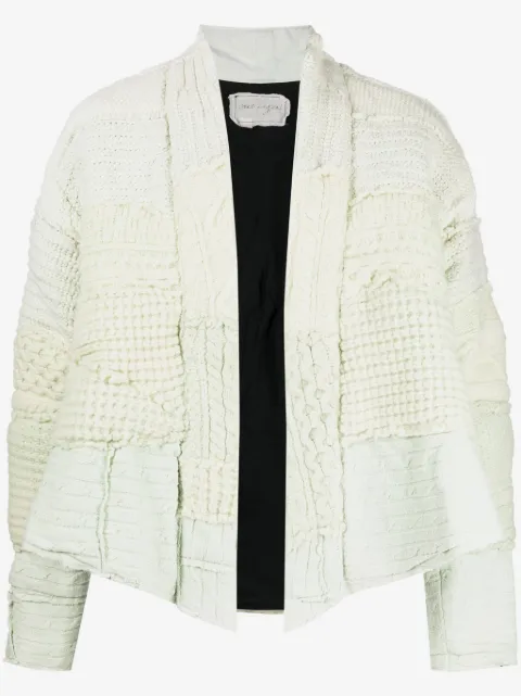 Greg Lauren patchwork-knit wool jacket
