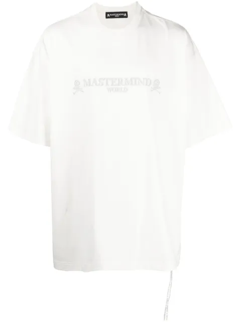 Mastermind World logo-embroidered cotton T-shirt