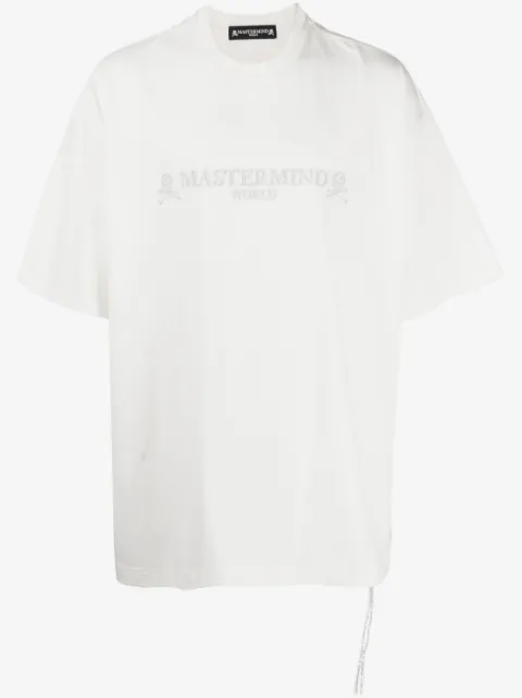 Mastermind World logo-embroidered cotton T-shirt