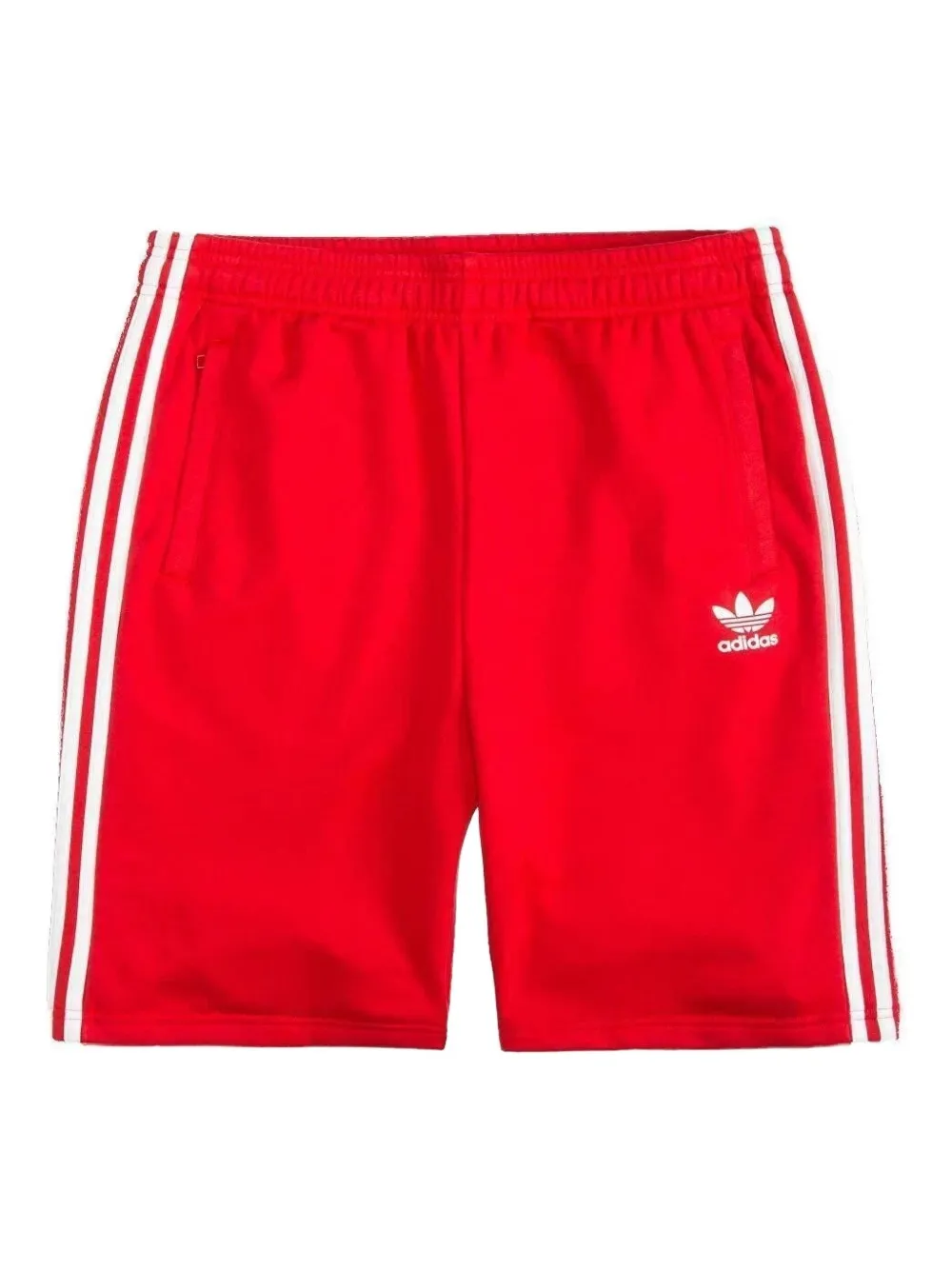 Adidas three-stripe trefoil shorts Rood