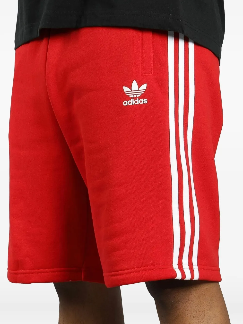 adidas three-stripe trefoil shorts Rood