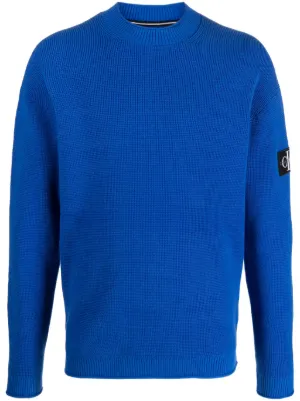 Calvin Klein logo patch Cotton Jumper Farfetch