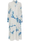 Suzusan tie-dye midi dress - White