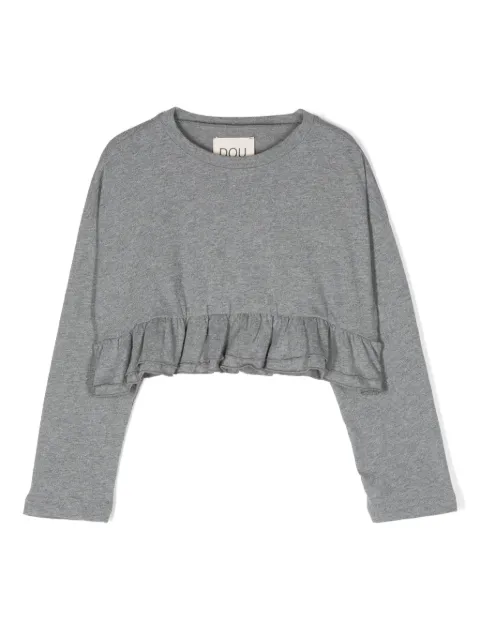 Douuod Kids ruffled cotton T-shirt