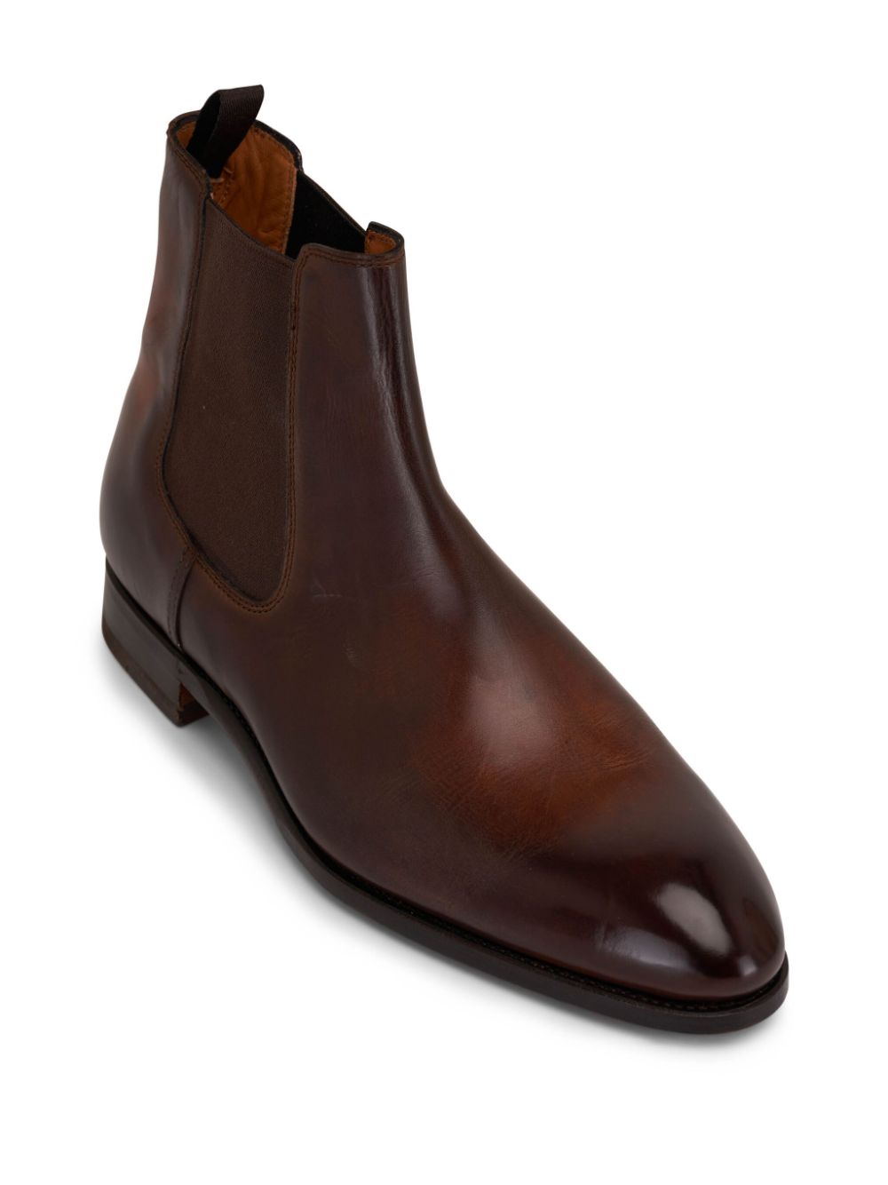 Shop Bontoni Cavaliere Almond-toe Leather Boots In Brown