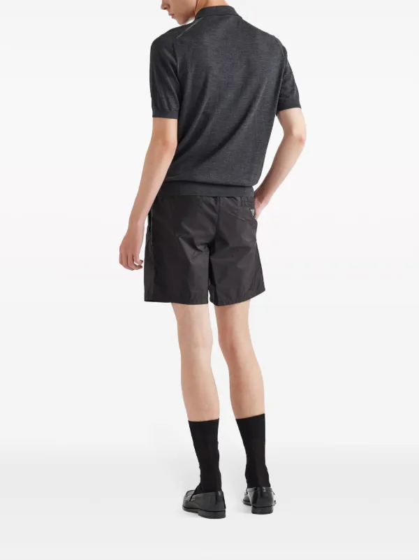 PRADA スウィムショーツ Prada elasticated-waist Shorts | Black | FARFETCH