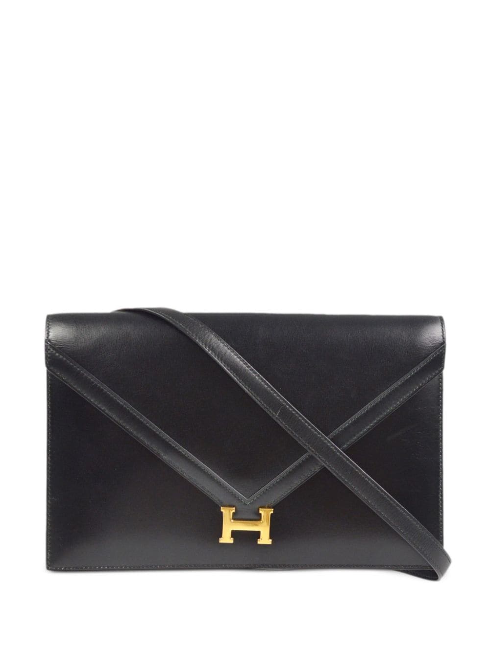 Pre-owned Hermes 1978  Lydie Shoulder Bag In Black