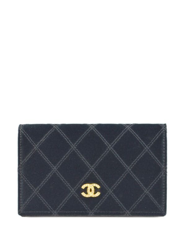 CHANEL Pre-Owned Diamond Quilted Flap Wallet - Farfetch