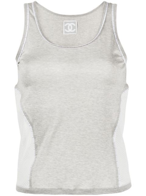 Cheap HOT SALE CHANEL 2004 Sports line panelled tank top Women