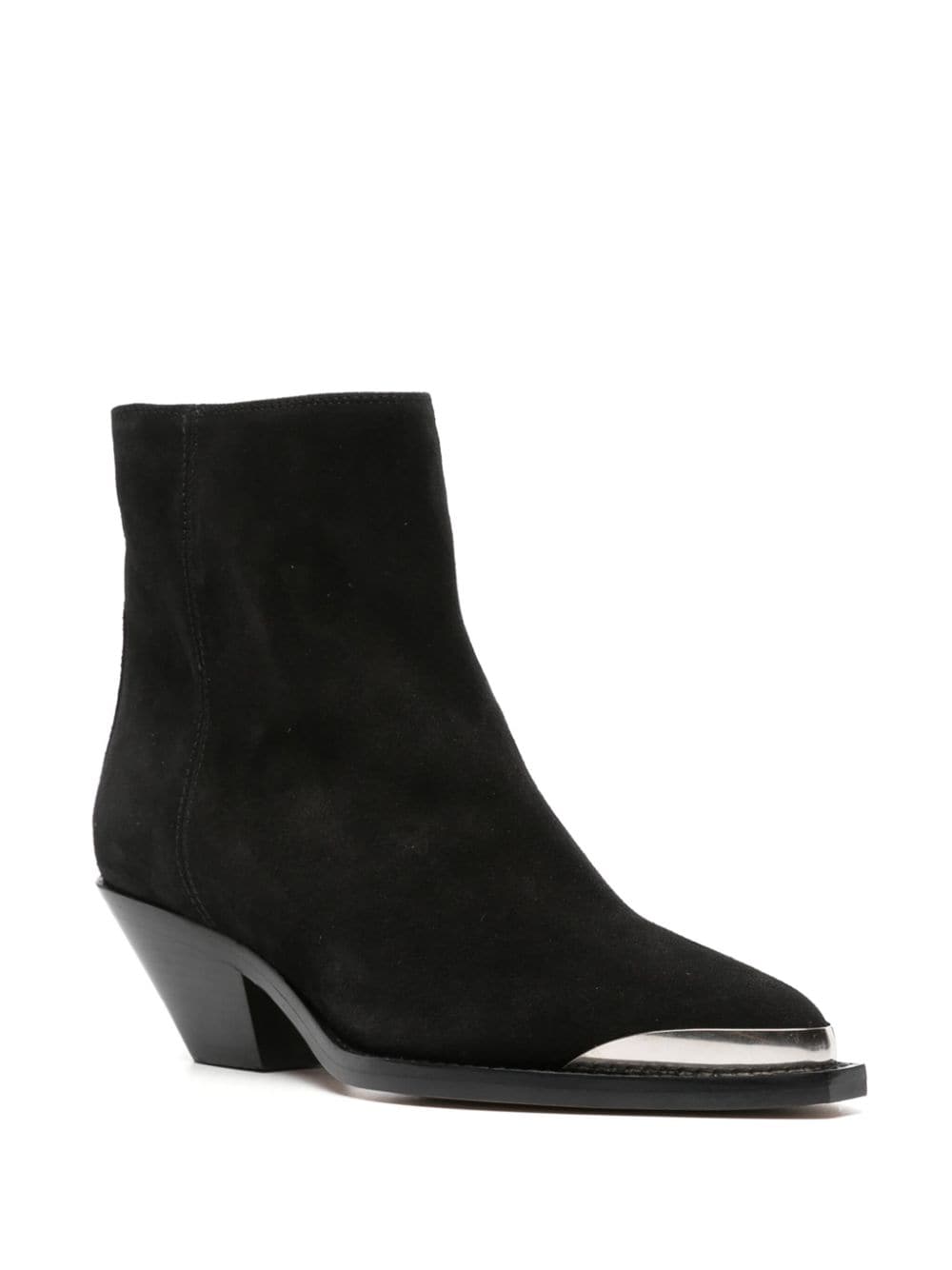 Shop Isabel Marant Adnae 50mm Ankle Boots In Black