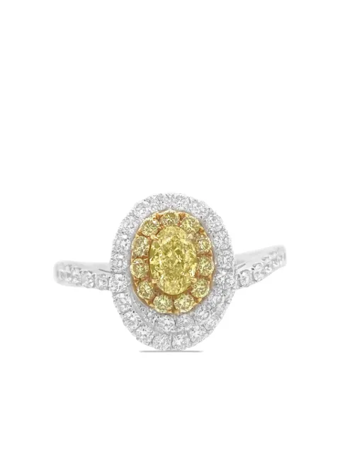 HYT Jewelry platinum yellow and white diamond ring