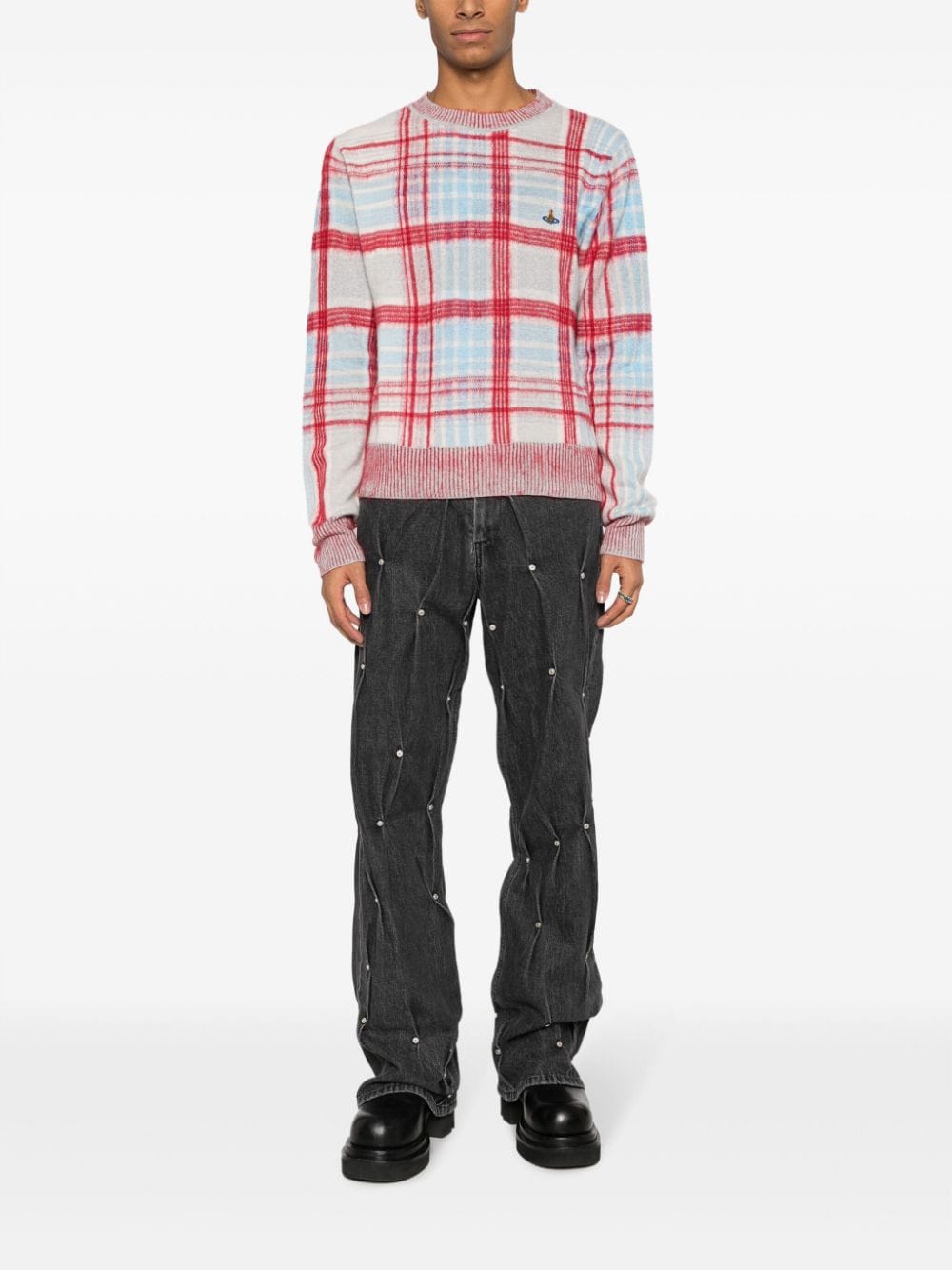 Vivienne Westwood Madras tartan-jacquard Jumper - Farfetch