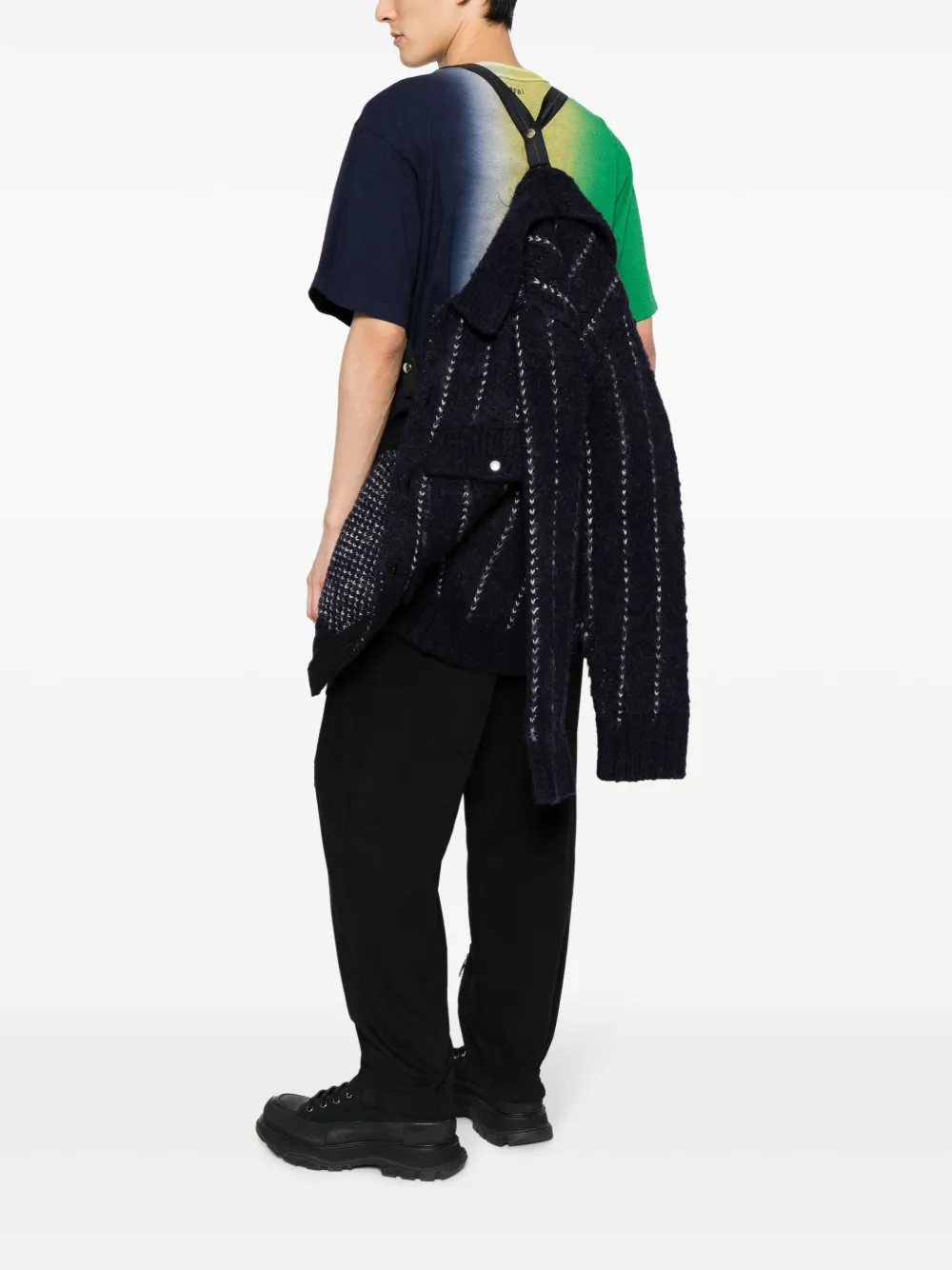 Sacai ストライプ シャツジャケット | ブルー | FARFETCH JP