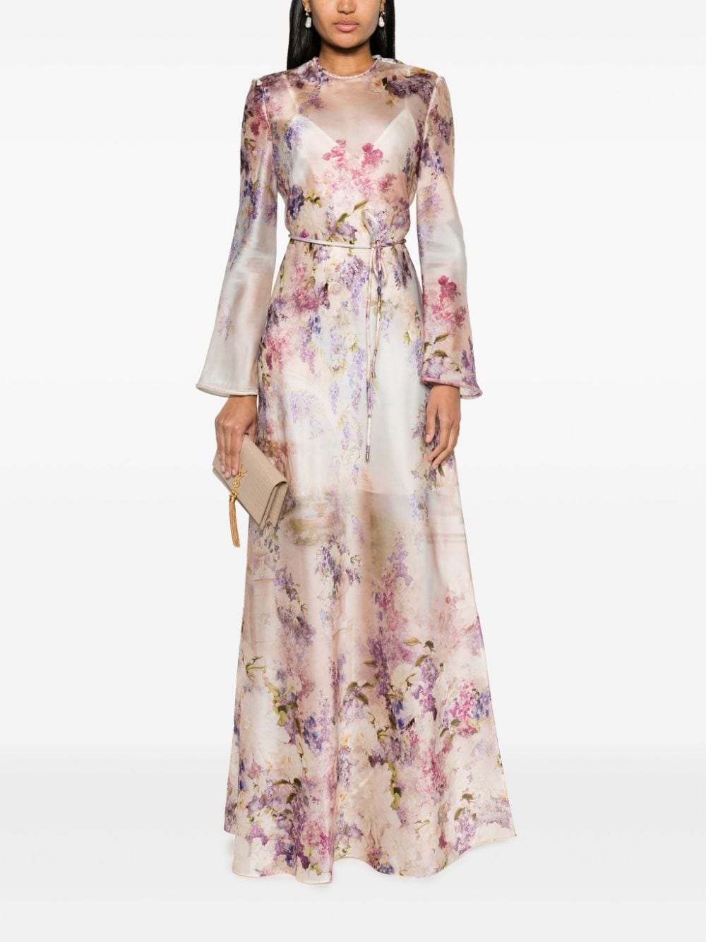 ZIMMERMANN Luminosity floral-print silk dress - Roze