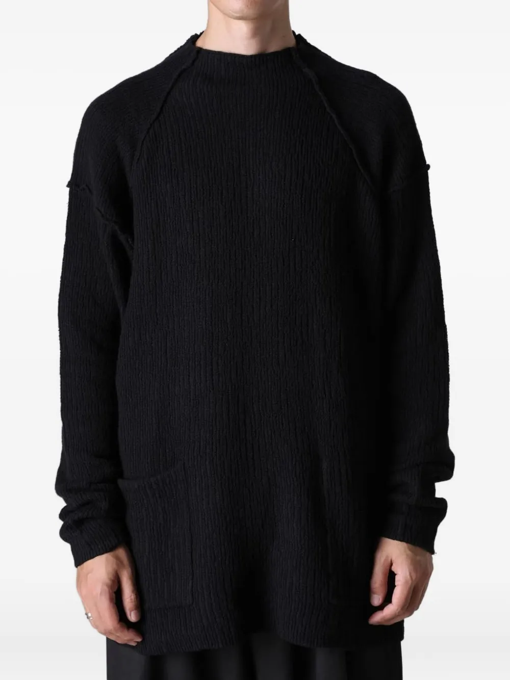 The Viridi-Anne distressed sweater | Black | Image 1
