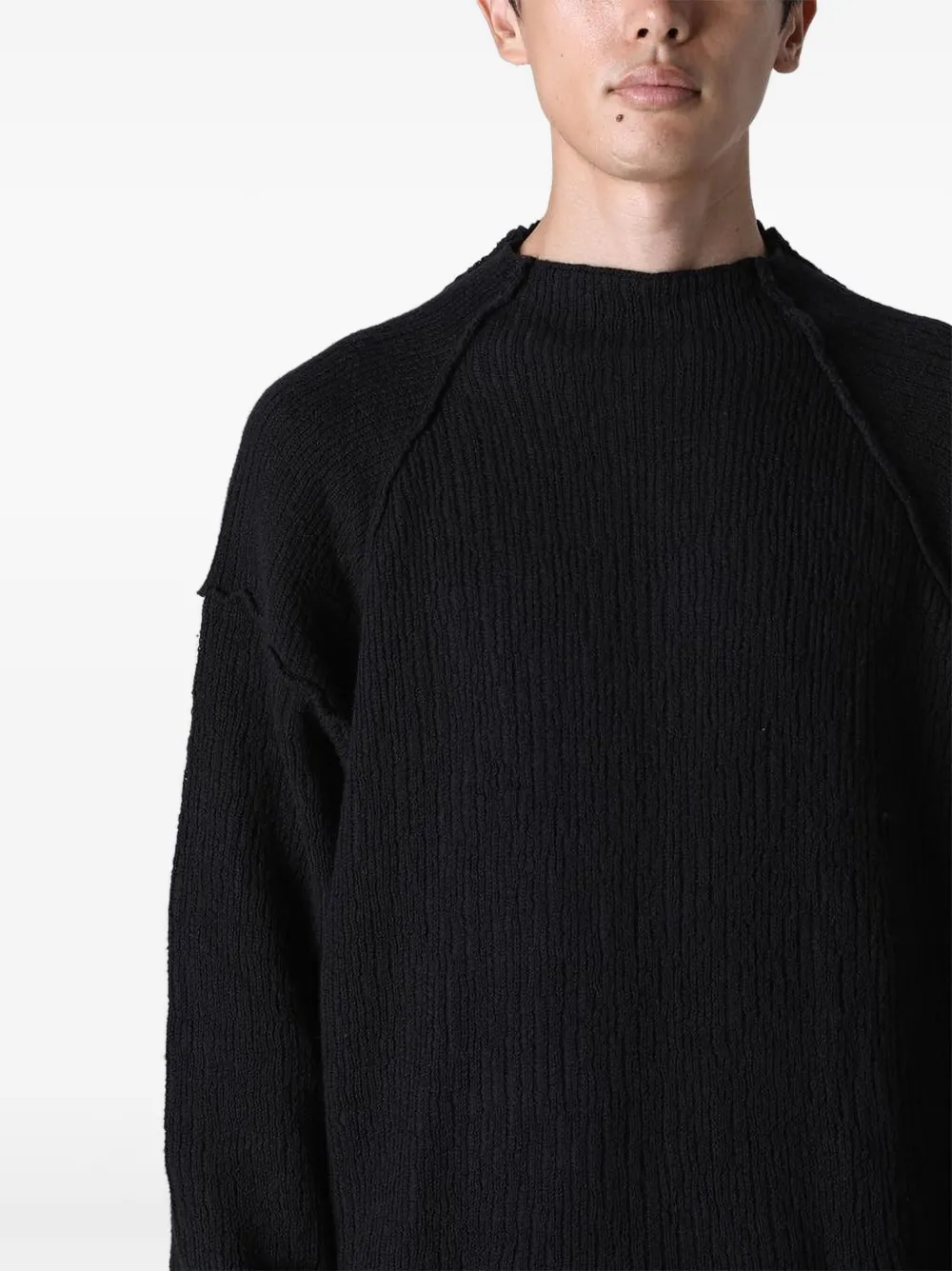 The Viridi-anne Distressed Sweater In Black