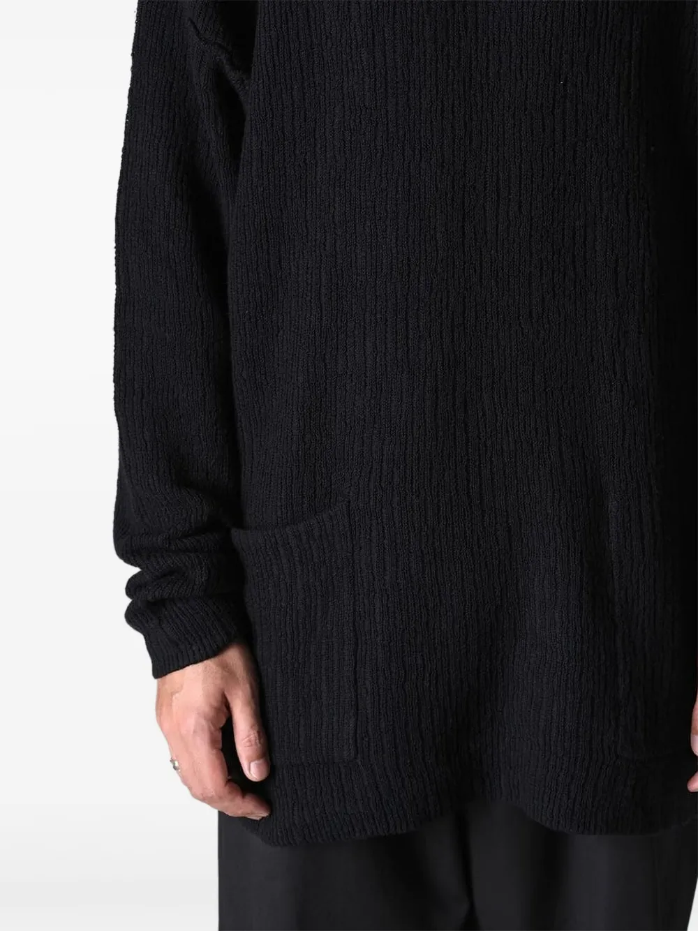 The Viridi-anne Distressed Sweater In Black