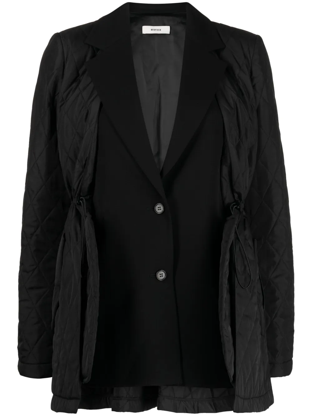 Besfxxk notched-lapels layered blazer | Black | Image 1
