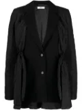 Besfxxk notched-lapels layered blazer - Black