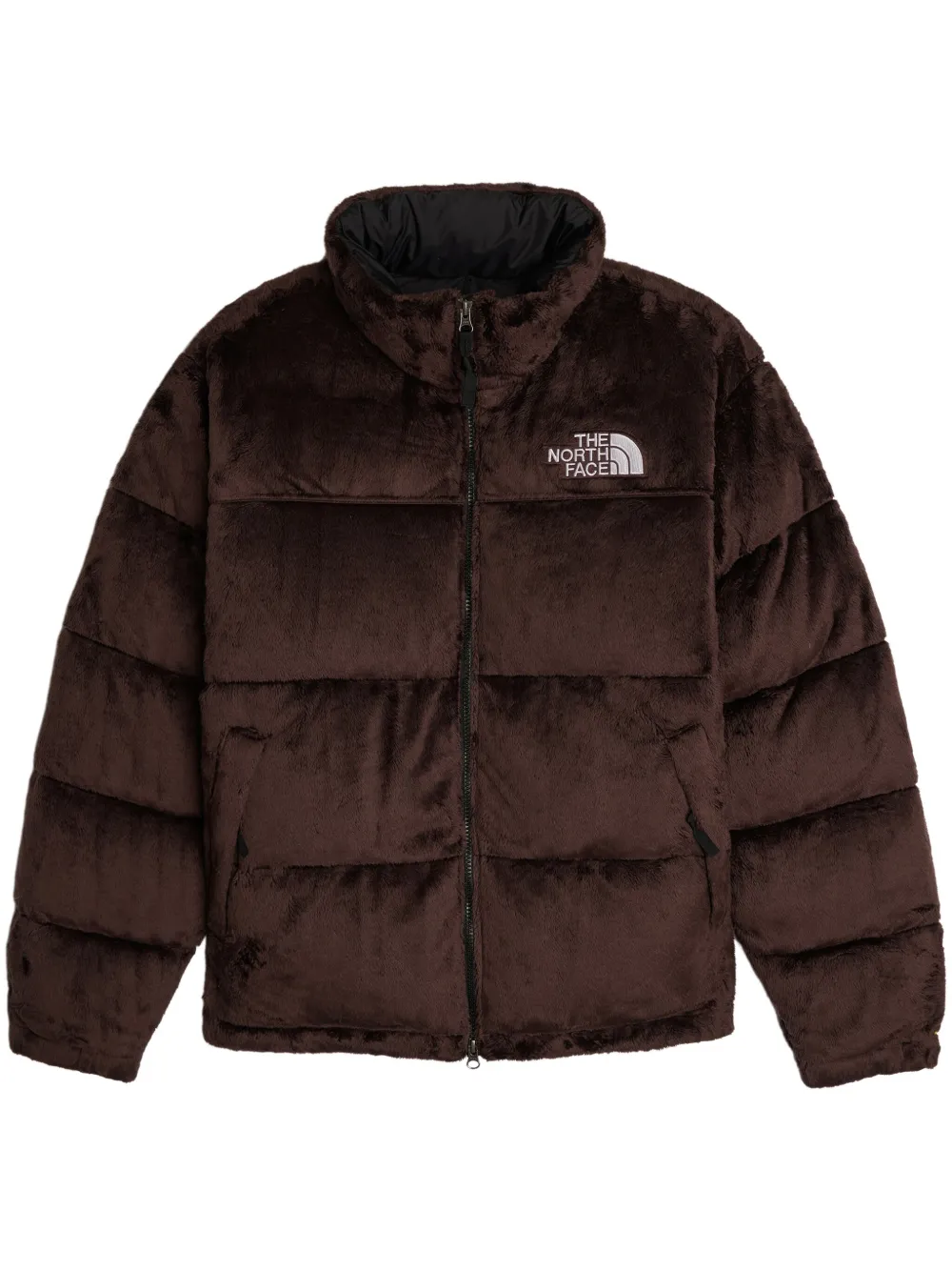 The North Face Nuptse Velour Down Jacket In Brown