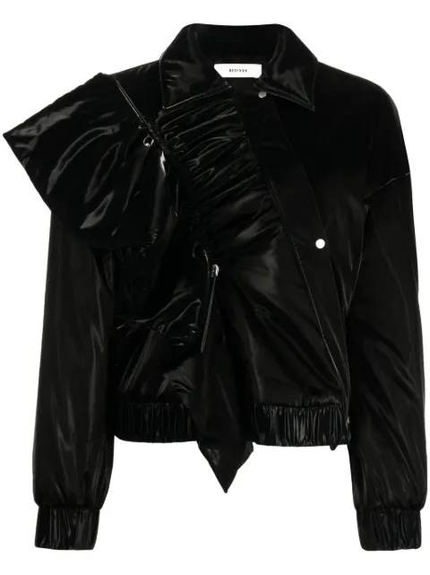 Besfxxk frill-detail button-up bomber jacket